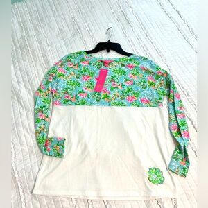 Lilly Pulitzer Disney Parks Finn Top long sleeve shirt Mickey Minnie size Small